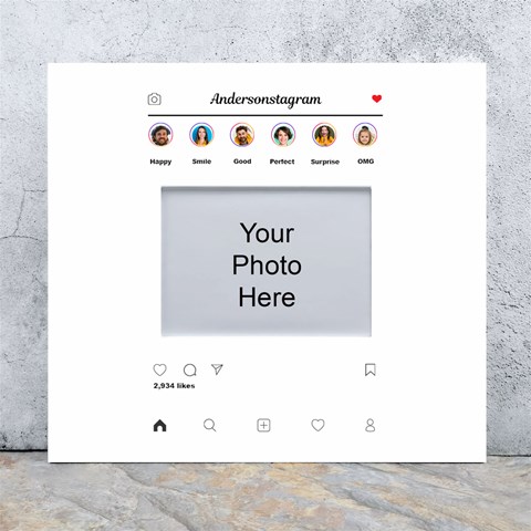 Personalized Instagram Family Any Text Wall Photo Frame By Joe Front