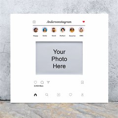 Personalized Instagram Family Any Text Wall Photo Frame - White Wall Photo Frame 5  x 7 