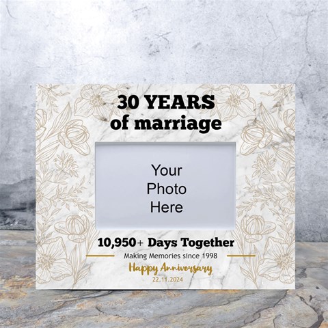 Personalized Wedding Anniversary Years Of Marriage Any Text In Color Tabletop Photo Frame By Joe Front