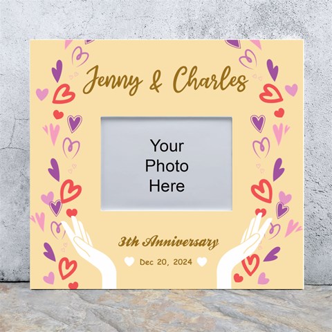 Personalized Heart Love Couple Name Any Text Wall Photo Frame By Joe Front