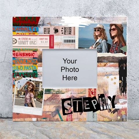 Personalized Life Adventure Style Travel Collage Photo Name Wall Photo Frame By Joe Front