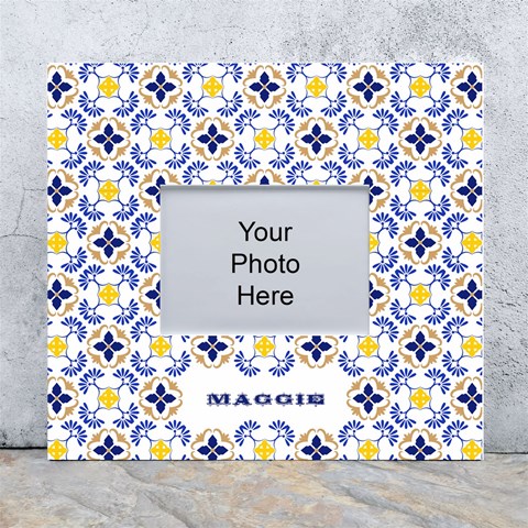 Personalized Traditional Tiles Pattern Any Text Name Wall Photo Frame By Joe Front