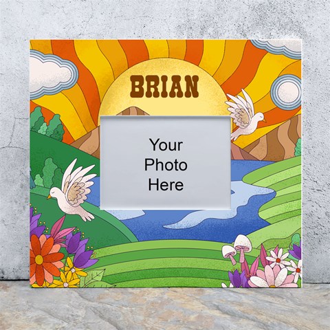 Personalized Sychedelic Pet Photo Name Wall Photo Frame By Joe Front