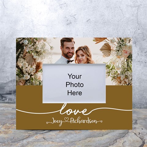 Personalized Wedding Couple Photo Name Tabletop Photo Frame By Joe Front