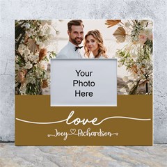 Personalized Wedding Couple Photo Name Wall Photo Frame - White Wall Photo Frame 5  x 7 