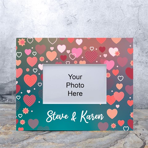 Personalized Love Heart Name Tabletop Photo Frame By Joe Front