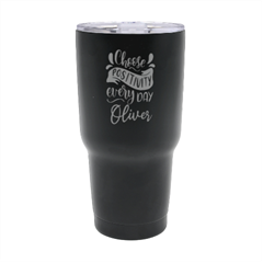 Personalized Name Any Text Good Vibes 30oz Thermal Travel Tumbler