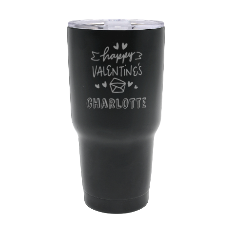 Personalized Name Any Text Valentine Day Quotes 30oz Thermal Travel Tumbler By Joe Front