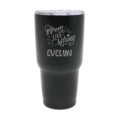 Personalized Name Any Text Good Vibes 30oz Thermal Travel Tumbler