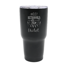 Personalized Name Any Text Good Vibes 30oz Thermal Travel Tumbler