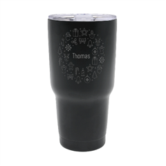 Personalized Name Any Text Christmas 30oz Thermal Travel Tumbler