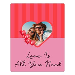 Personalized Photo Valentine s Day Two Sides Premium Plush Fleece Blanket