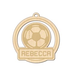 Personalized Sport Soccer - Wood Ornament