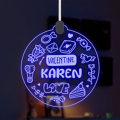 Personalized Couple Valentine Day Names Any Text LED Acrylic Ornament