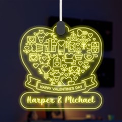 Personalized Couple Valentine Day Names Any Text LED Acrylic Ornament