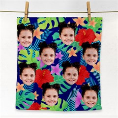 Personalized Photo Face Cut Rain Forest Flower Face Towel