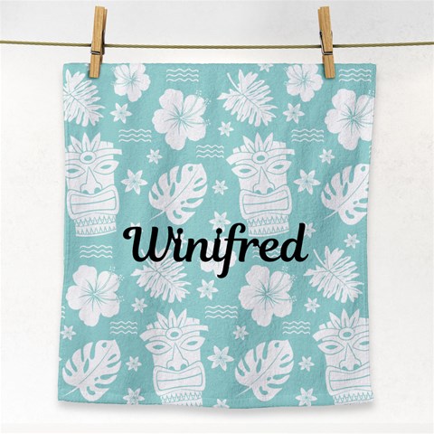 Personalized Name Any Text Hawaii Style Head Face Towel By Katy Front