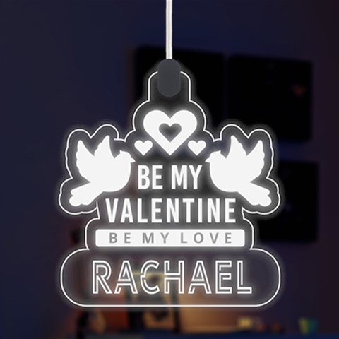 Personalized Couple Valentine Day Names Any Text Led Acrylic Ornament By Joe Front