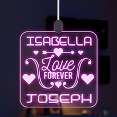 Personalized Love Forever Valentine Day Names Any Text LED Acrylic Ornament