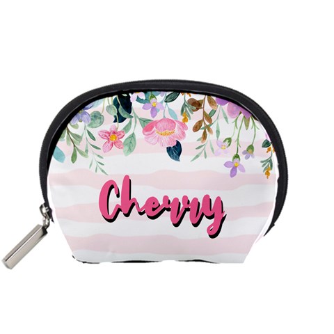 Personalized Floral Name Any Text Accessory Pouch (small) By Joe Front