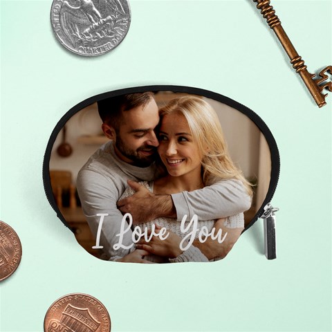 Personalized Couple Photo Anniversary Accessory Pouch (small) By Joe Front