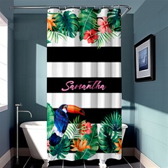 Personalized Tropical Name Any Text Shower Curtain - Shower Curtain 36  x 72  (Stall)