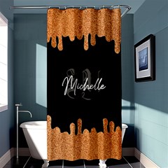 Personalized Glitter Initial Name Shower Curtain