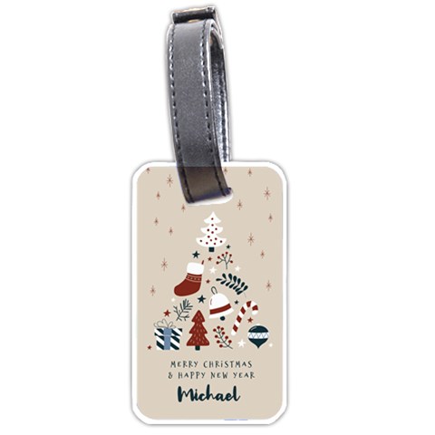 Personalized Christmas Name Any Text Luggage Tag By Joe Front