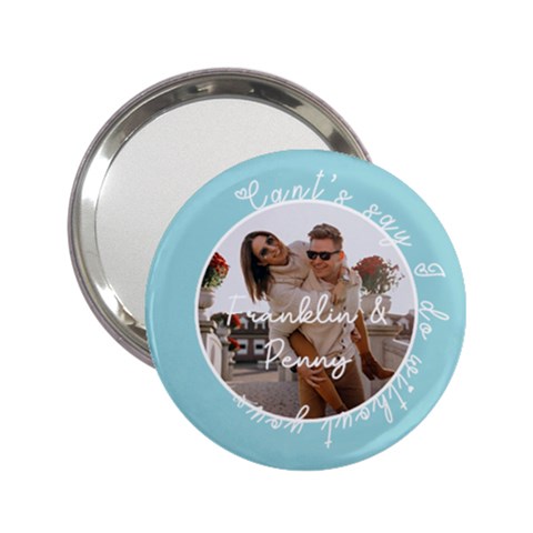 Personalized Photo Any Text Handbag Mirror By Katy Front