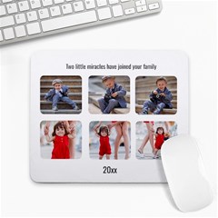 Two Little Miracles Photo Collage - Large Mousepad