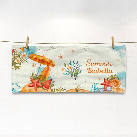 Personalized Tropical Summer Name Any Text Hand Towel By Joe Front