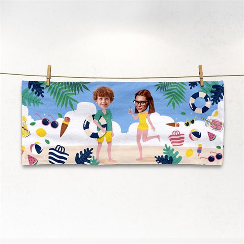 Personalized Tropical Summer Photo Hand Towel By Joe Front