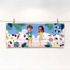 Personalized Tropical Summer Photo Hand Towel