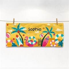 Personalized Tropical Summer Name Any Text Hand Towel