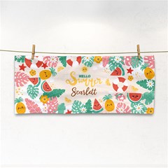 Personalized Tropical Summer Name Any Text Hand Towel