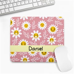  Daisy Smiley Face  - Large Mousepad