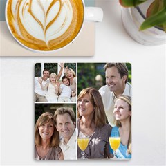 Family Three Collage - UV Print Square Tile Coaster 