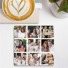 Family Nine Collage - UV Print Square Tile Coaster 