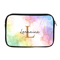 Personalized Name Any Text Colored Marble - Apple MacBook Pro 17  Zipper Case