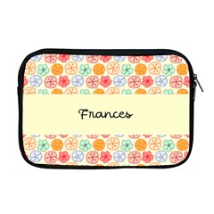 Personalized Name Any Text Round Flower - Apple MacBook Pro 17  Zipper Case