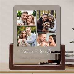 Personalized 4 Photo Name Any Text Couple Valentine Day