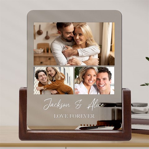 Personalized 3 Photo Name Any Text Couple Valentine Day By Joe Front