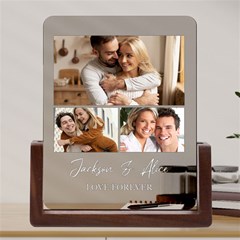 Personalized 3 Photo Name Any Text Couple Valentine Day