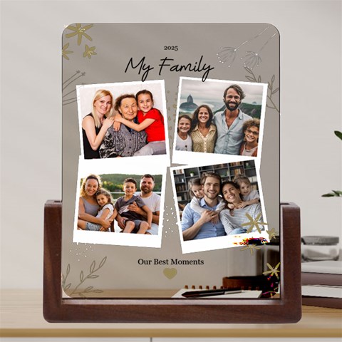 Personalized 4 Photo Polaroid Style Couple Family Name Any Text By Joe Front