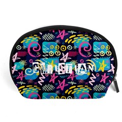 Personalized Hand Drawn Graffiti Name Any Text - Accessory Pouch (Large)