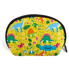 Personalized Dinosaur Illustration Name Any Text - Accessory Pouch (Large)