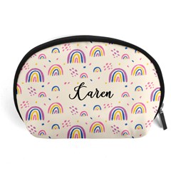 Personalized Rainbow Name Any Text - Accessory Pouch (Large)