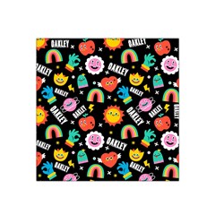 Personalized Happy Pattern Name Any Text - Satin Bandana Scarf 22  x 22 