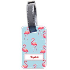 Summer Flamingo Pattern - Luggage Tag (two sides)