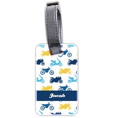 Motorcycle Pattern - Luggage Tag (two sides)